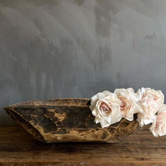 Vintage Wood Trough Decorative Bowl
