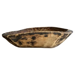 Retro Wood Trough Decorative Bowl