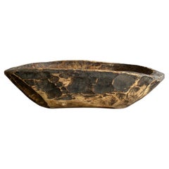 Cuenco decorativo de madera vintage