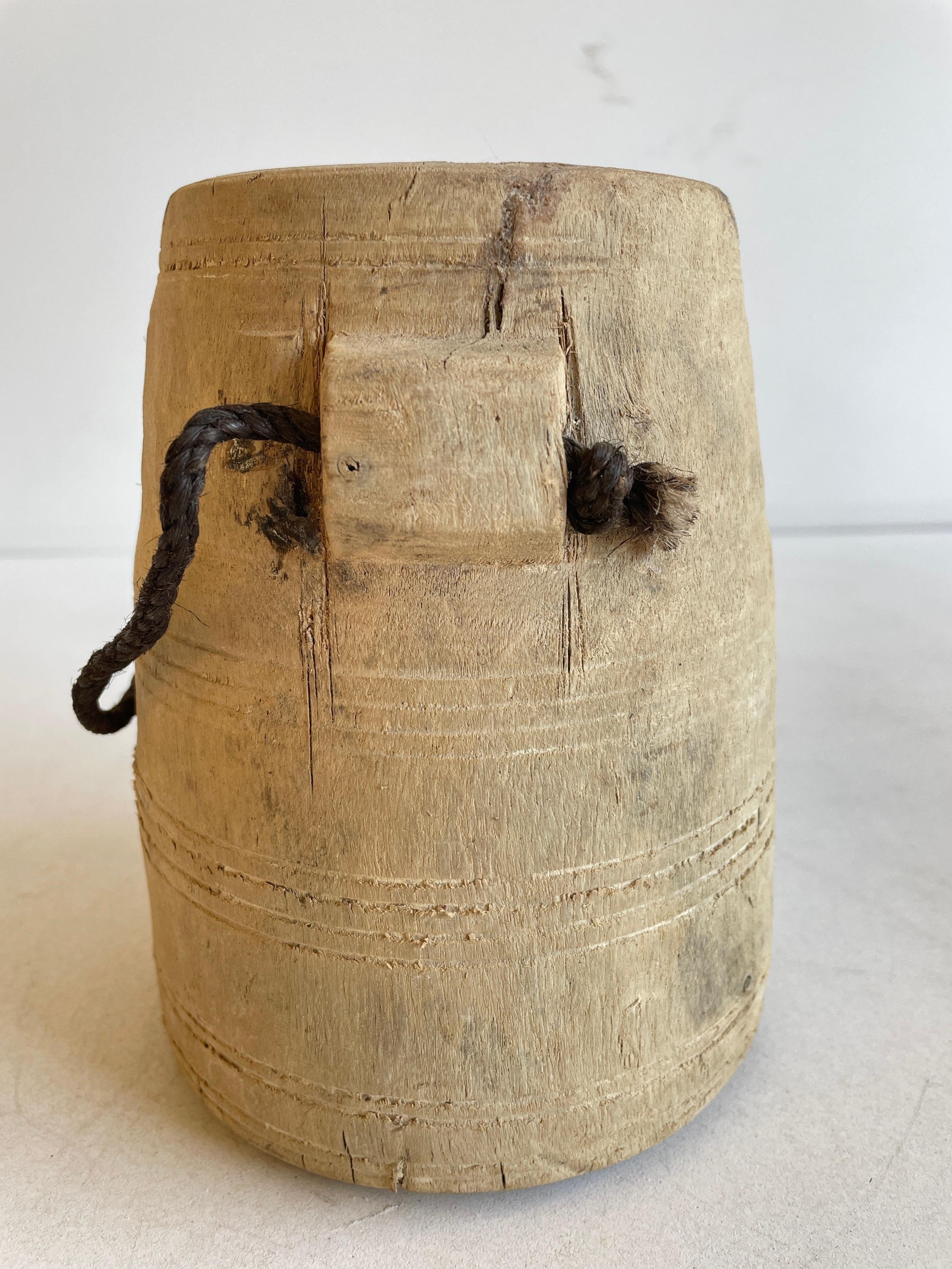 Vintage Wood Vessel or Vase In Good Condition In Brea, CA
