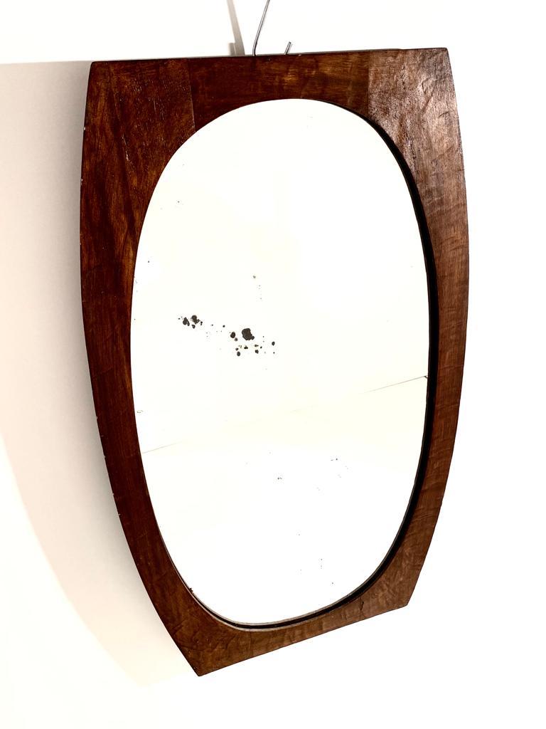 Italian Vintage wood wall mirror, Gianfranco Frattini, Italy 1950s For Sale