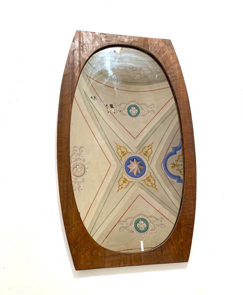 Mid-20th Century Vintage wood wall mirror, Gianfranco Frattini, Italy 1950s For Sale
