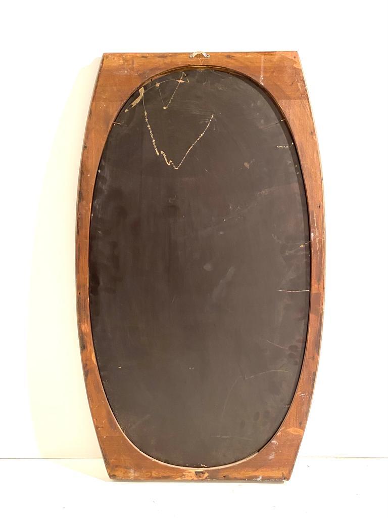 Glass Vintage wood wall mirror, Gianfranco Frattini, Italy 1950s For Sale