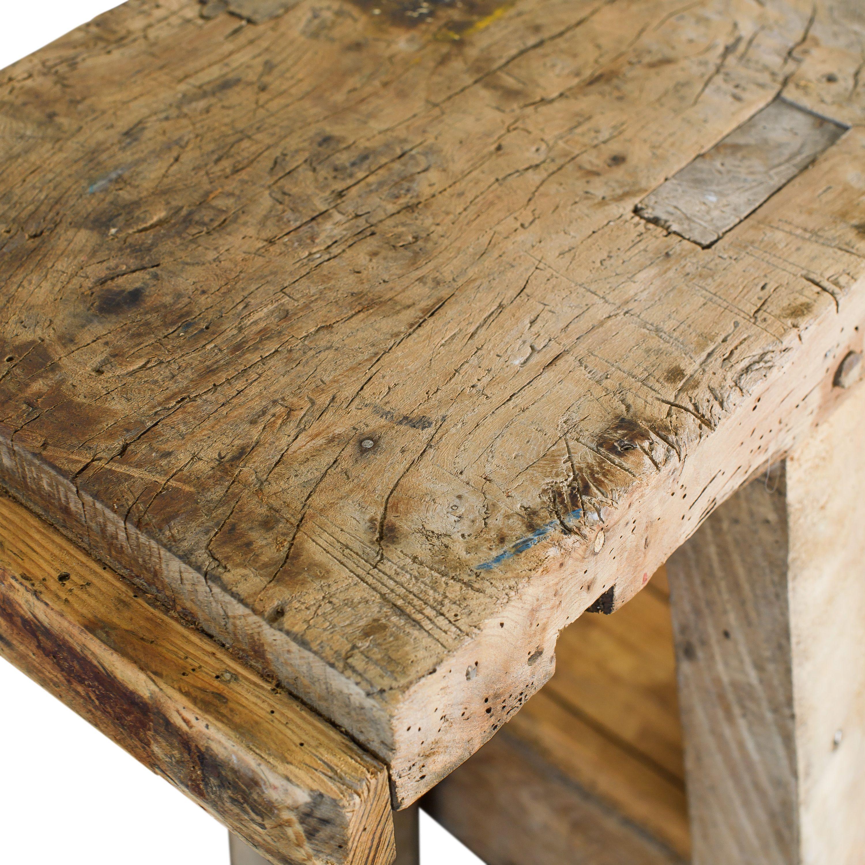 Banco de trabajo vintage de madera de Francia Francés en venta