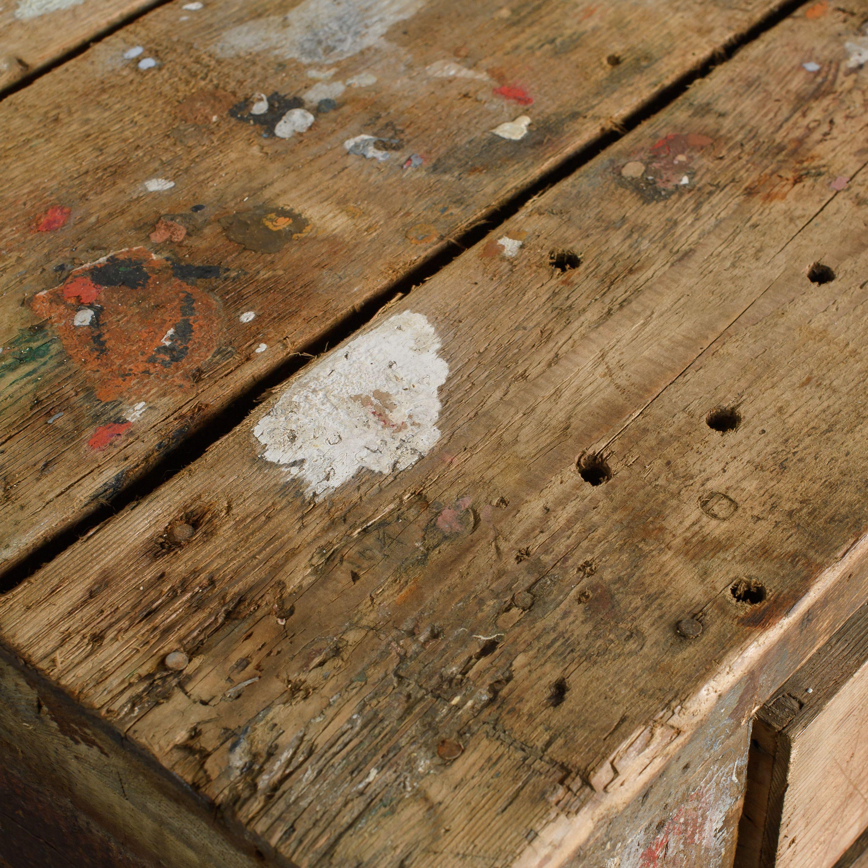 20th Century Vintage Wood Workbench from France For Sale