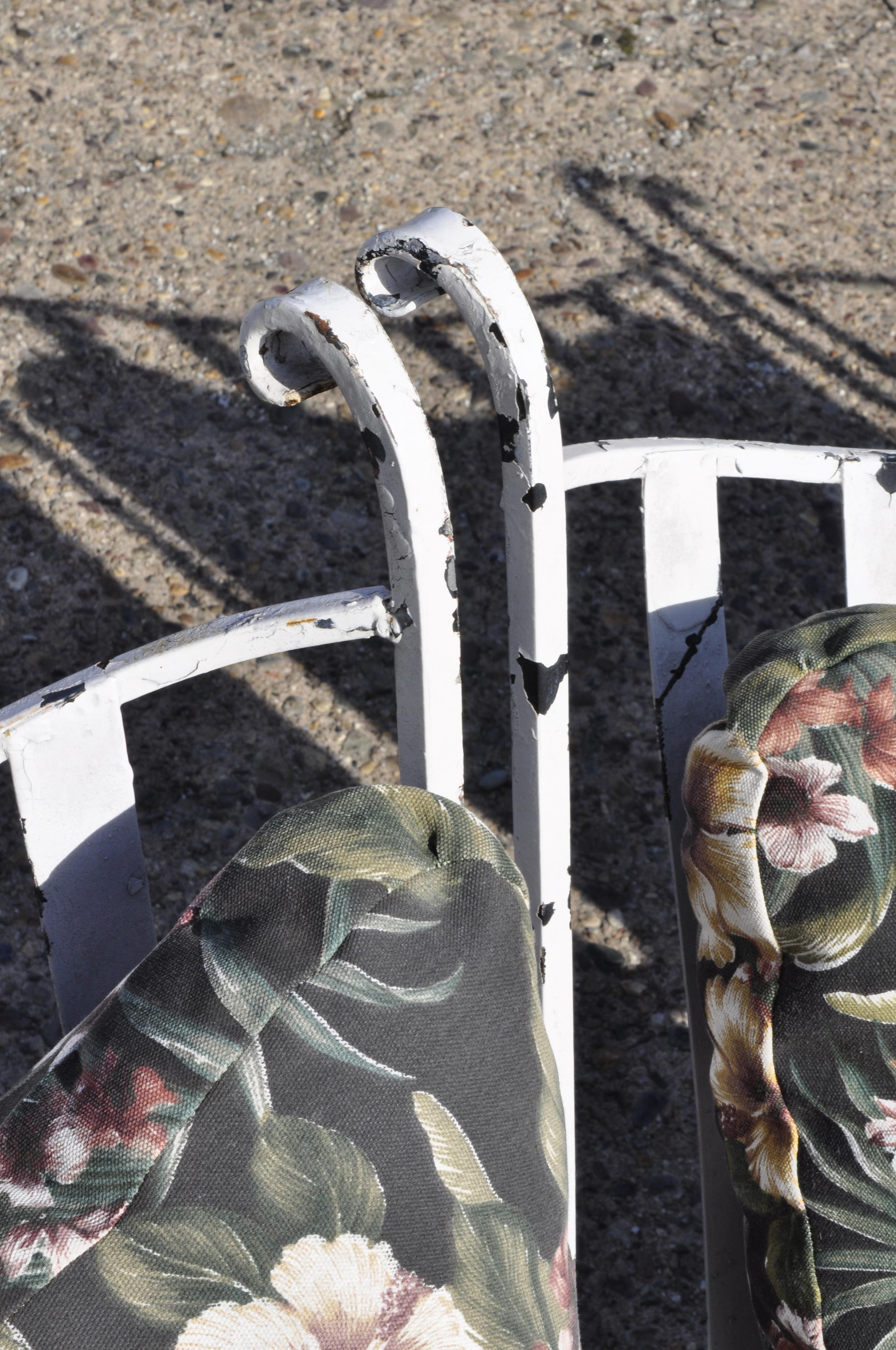 vintage wrought iron couch