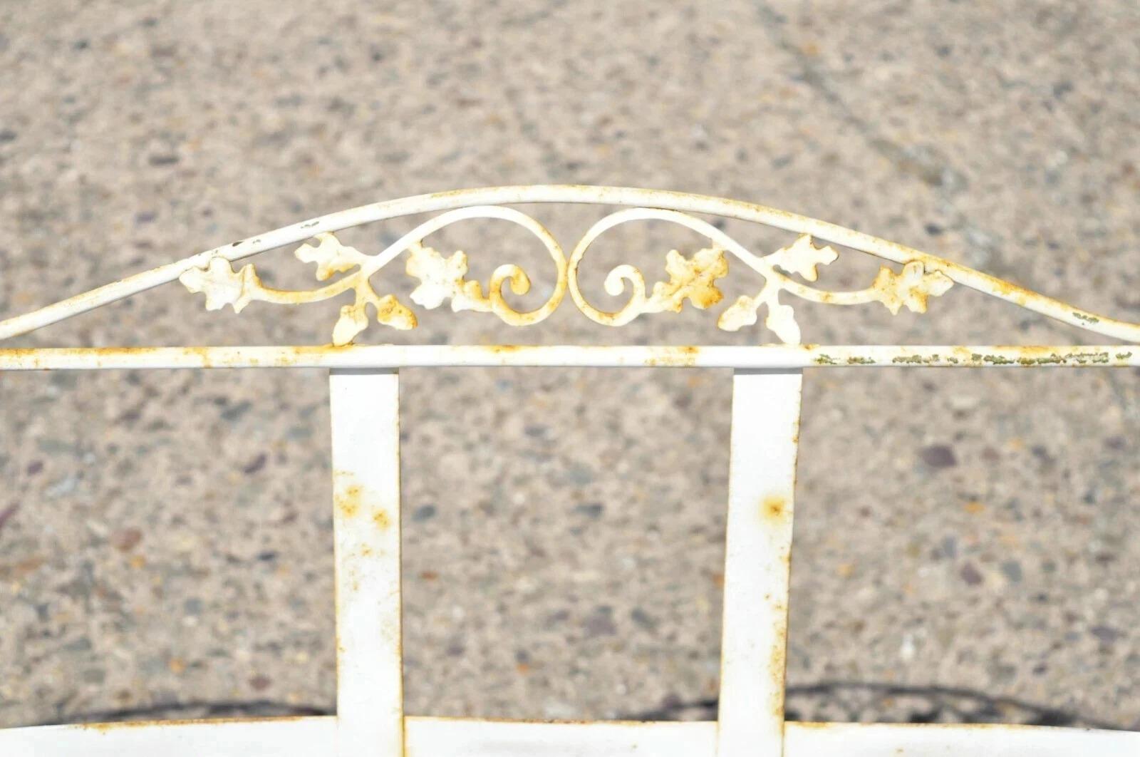 Vintage Woodard Chantilly Rose Hierro Forjado 3 Asiento Jardín Patio Solárium Sofá Desconocido en venta