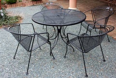 Vintage Woodard Four Chair and Round Table Set