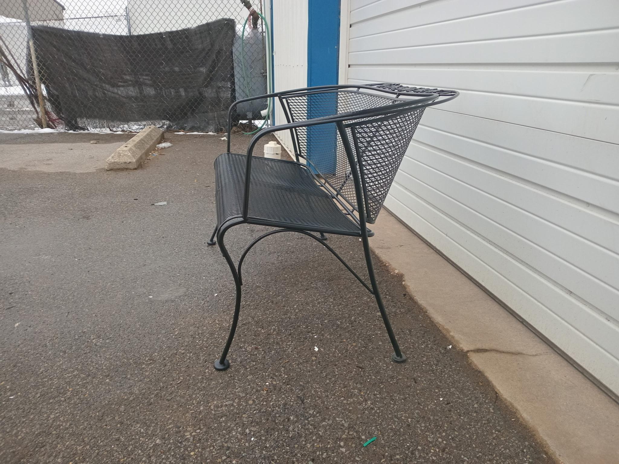 Vintage Woodard Outdoor Iron Loveseat/Bench 5