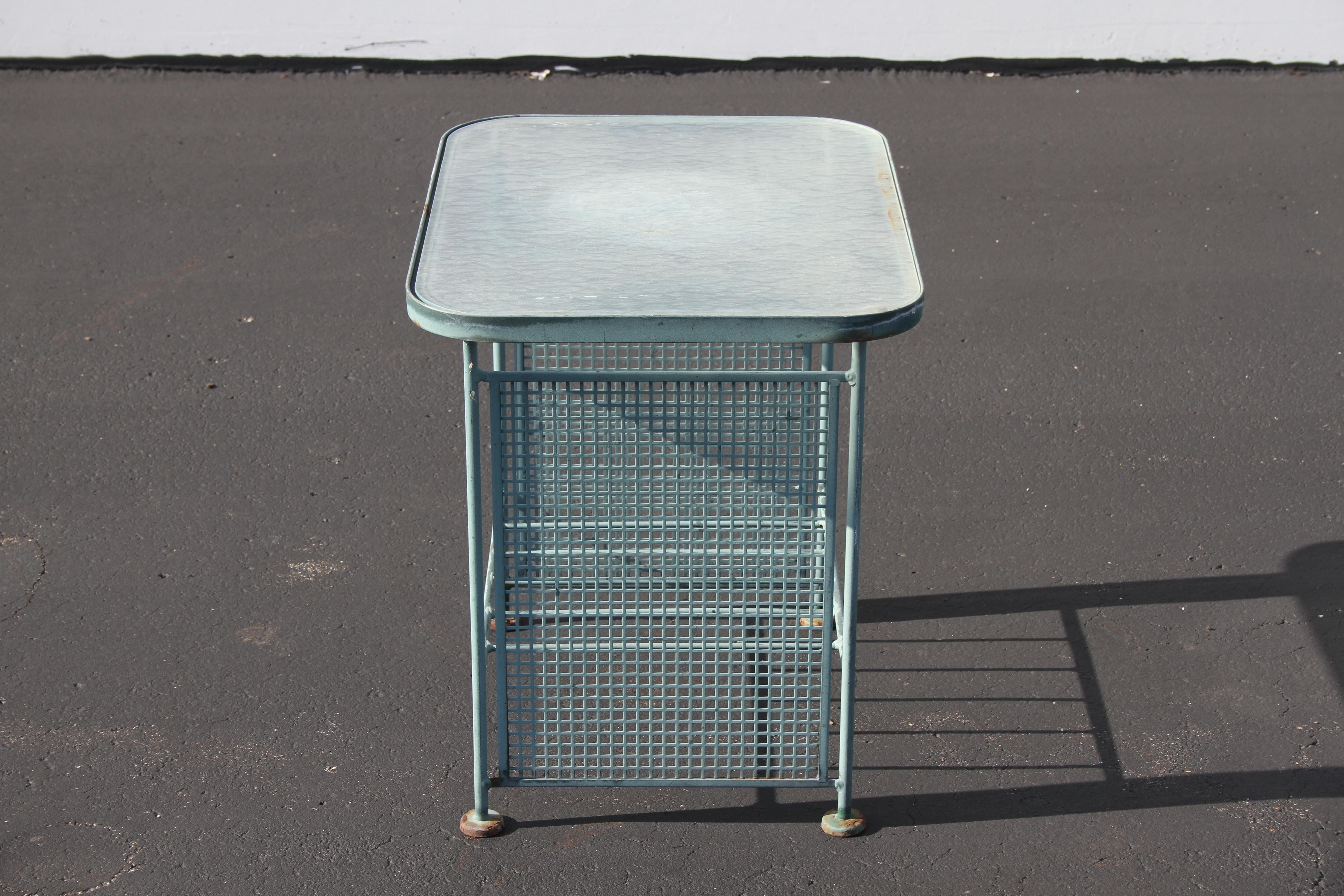 Mid-20th Century Vintage Woodard Patio Set with Gliders in the Style of Josef Hoffmann