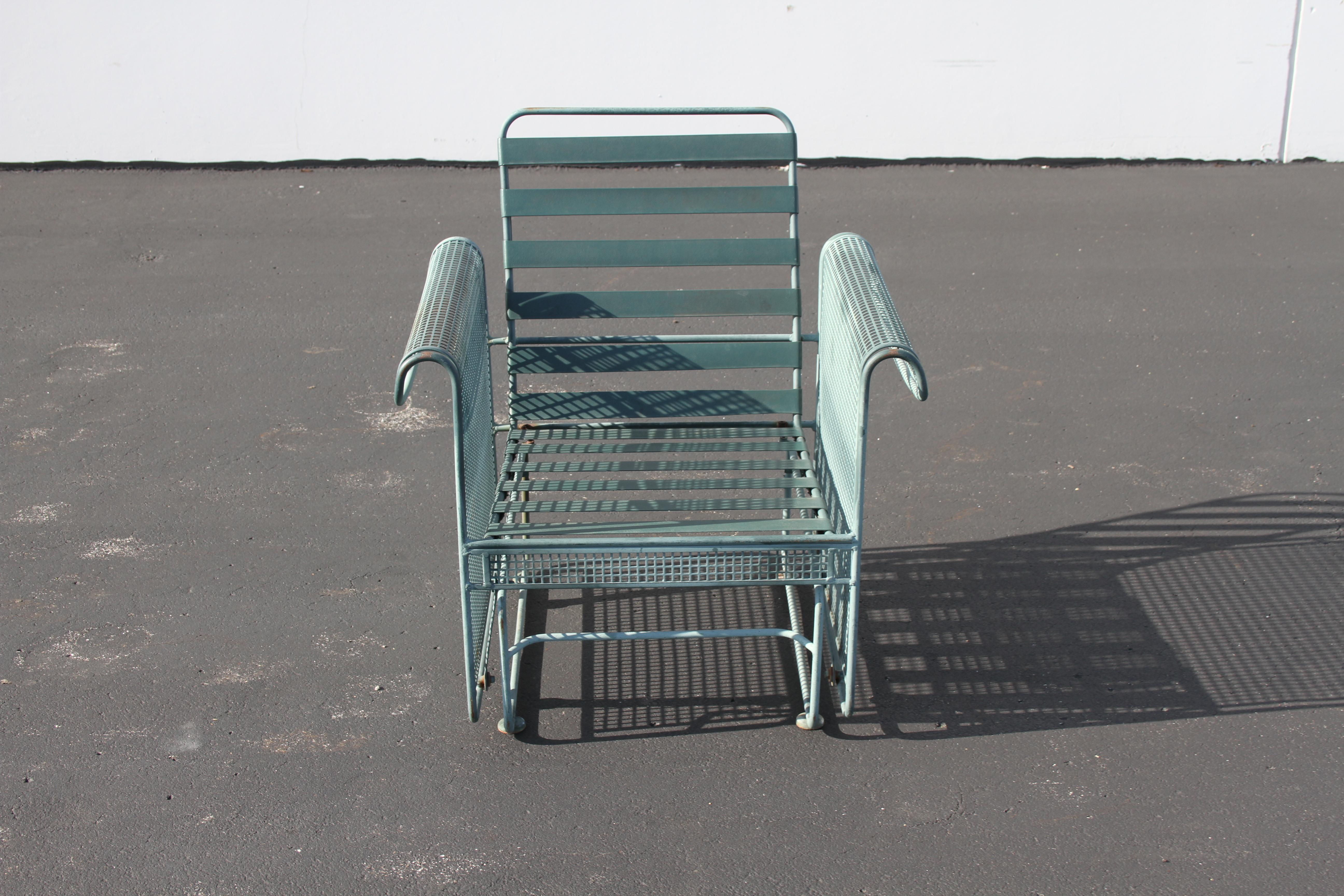 Vintage Woodard Patio Set with Gliders in the Style of Josef Hoffmann 8