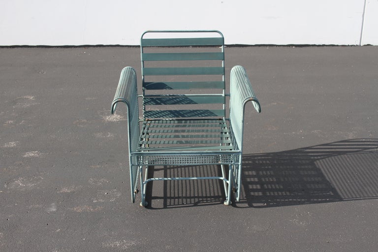 Vintage Woodard Patio Set with Gliders in the Style of Josef Hoffmann