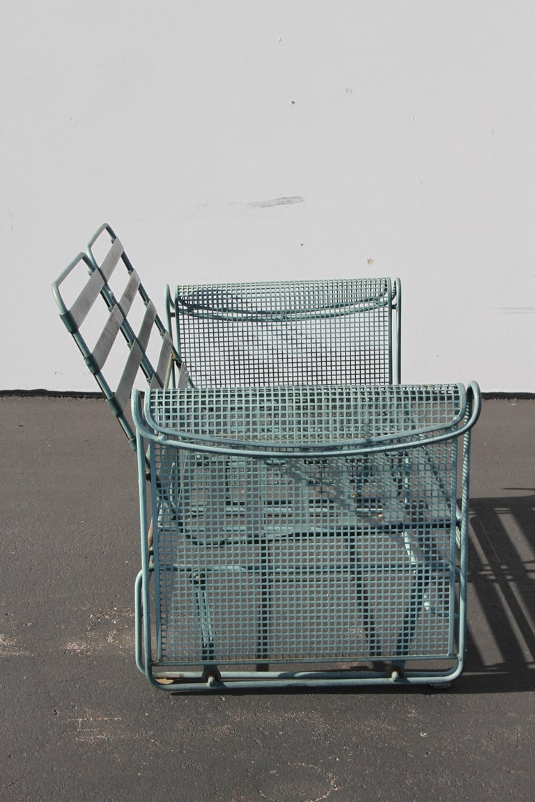 Vintage Woodard Patio Set With Gliders In The Style Of Josef Hoffmann At 1stdibs