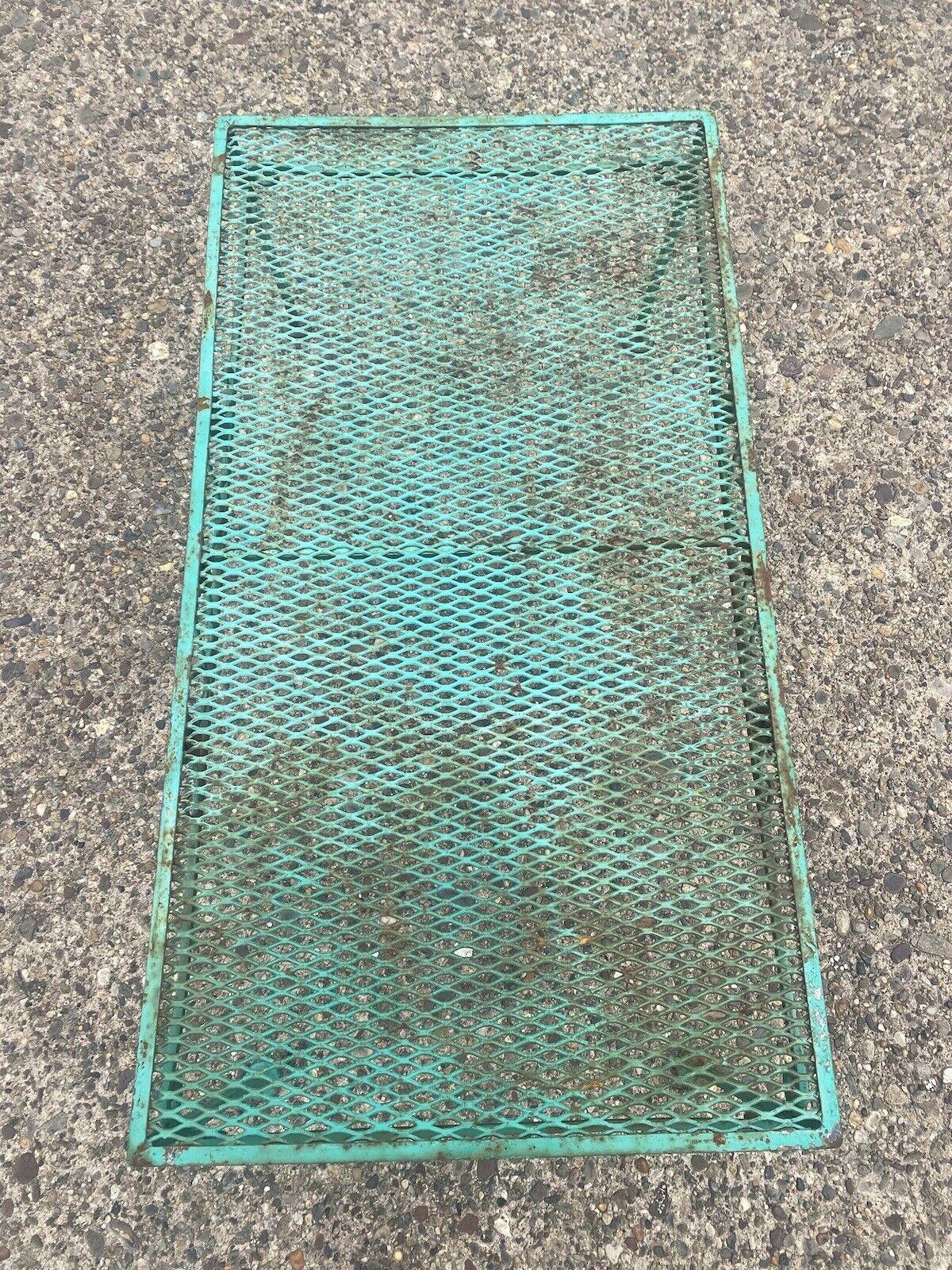 Vintage Woodard Salterini Style Green Wrought Iron Patio Outdoor Coffee Table 4
