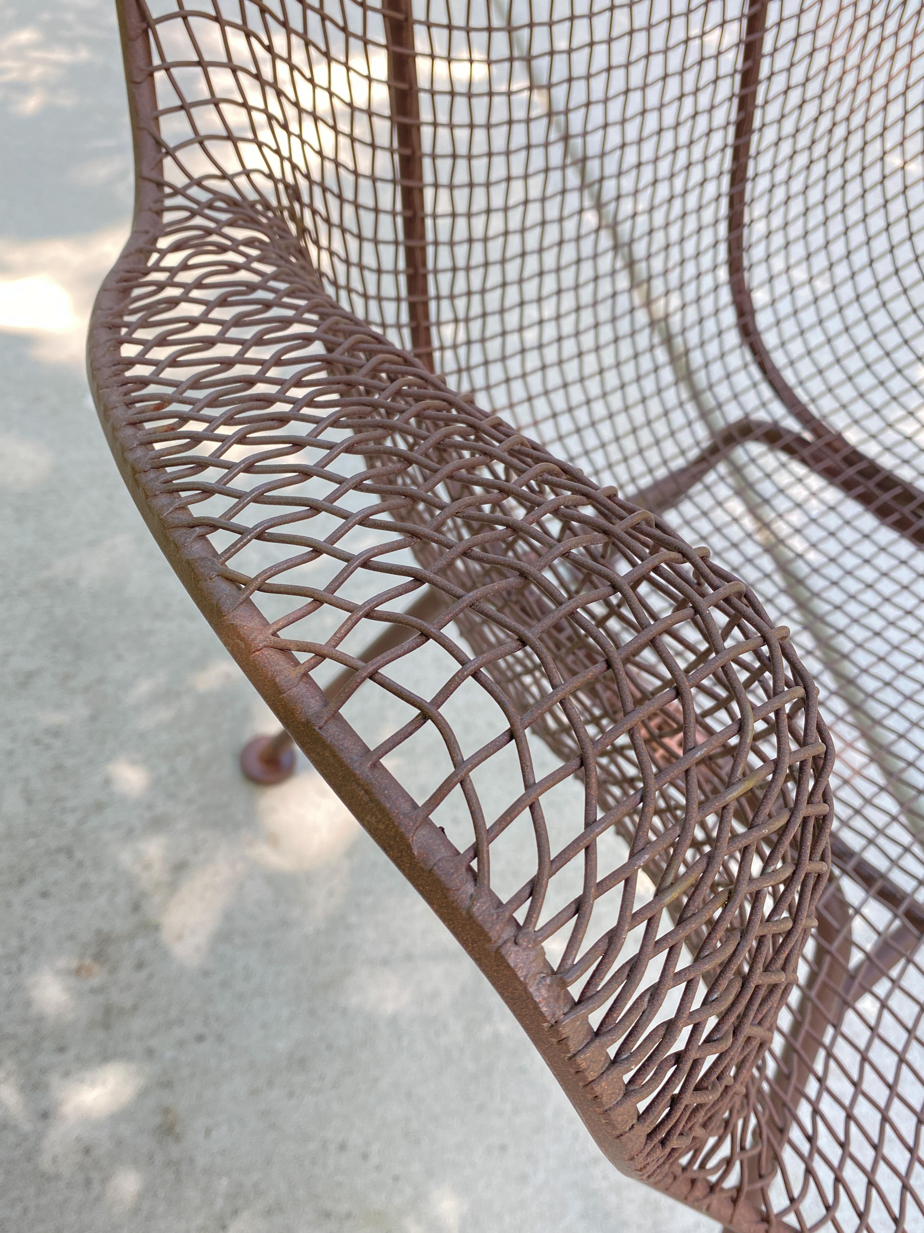 Vintage Woodard Sculptura Original Bronze Finish Lounge Chair and Ottoman 3