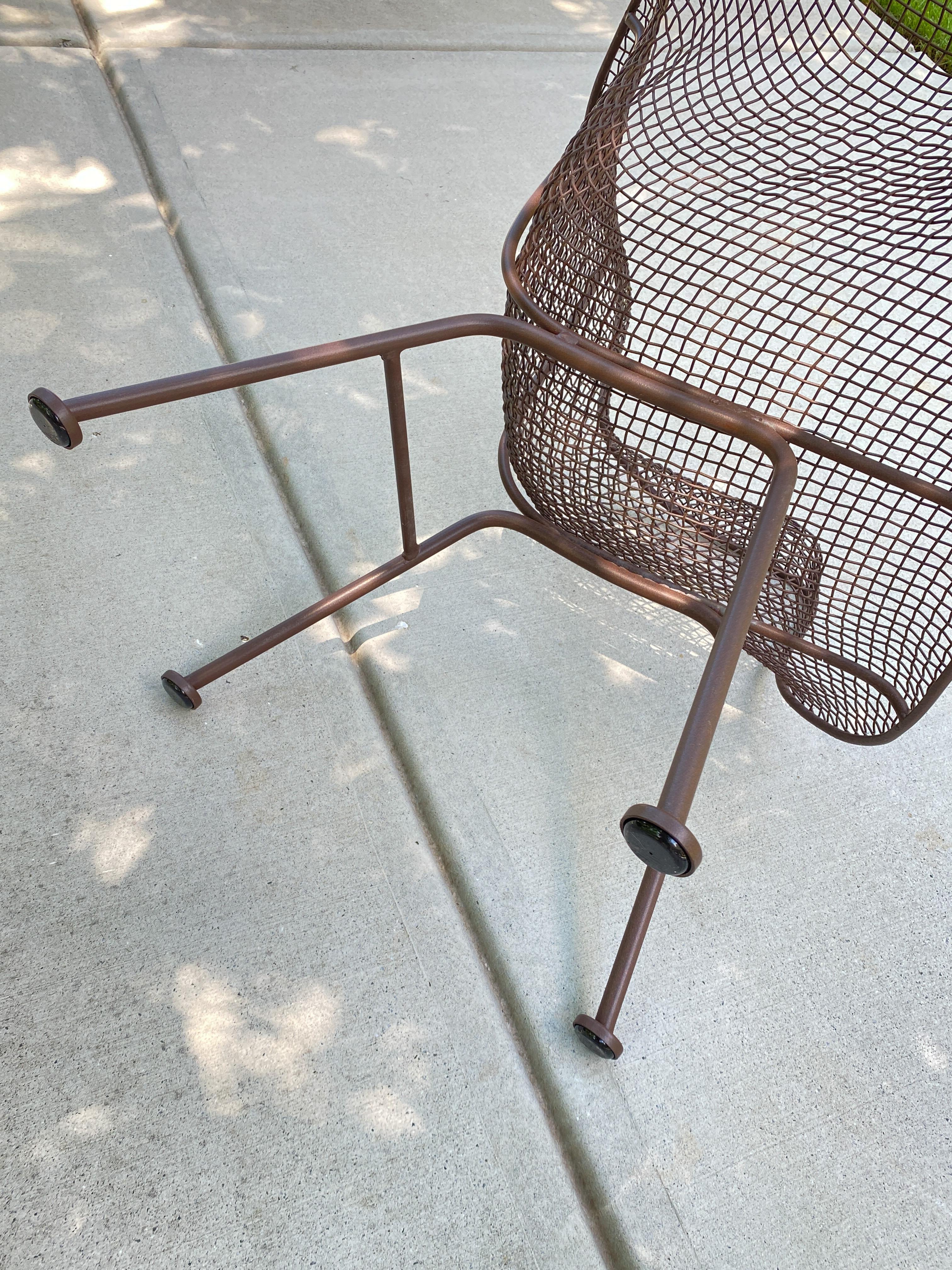 Vintage Woodard Sculptura Original Bronze Finish Lounge Chair and Ottoman 4