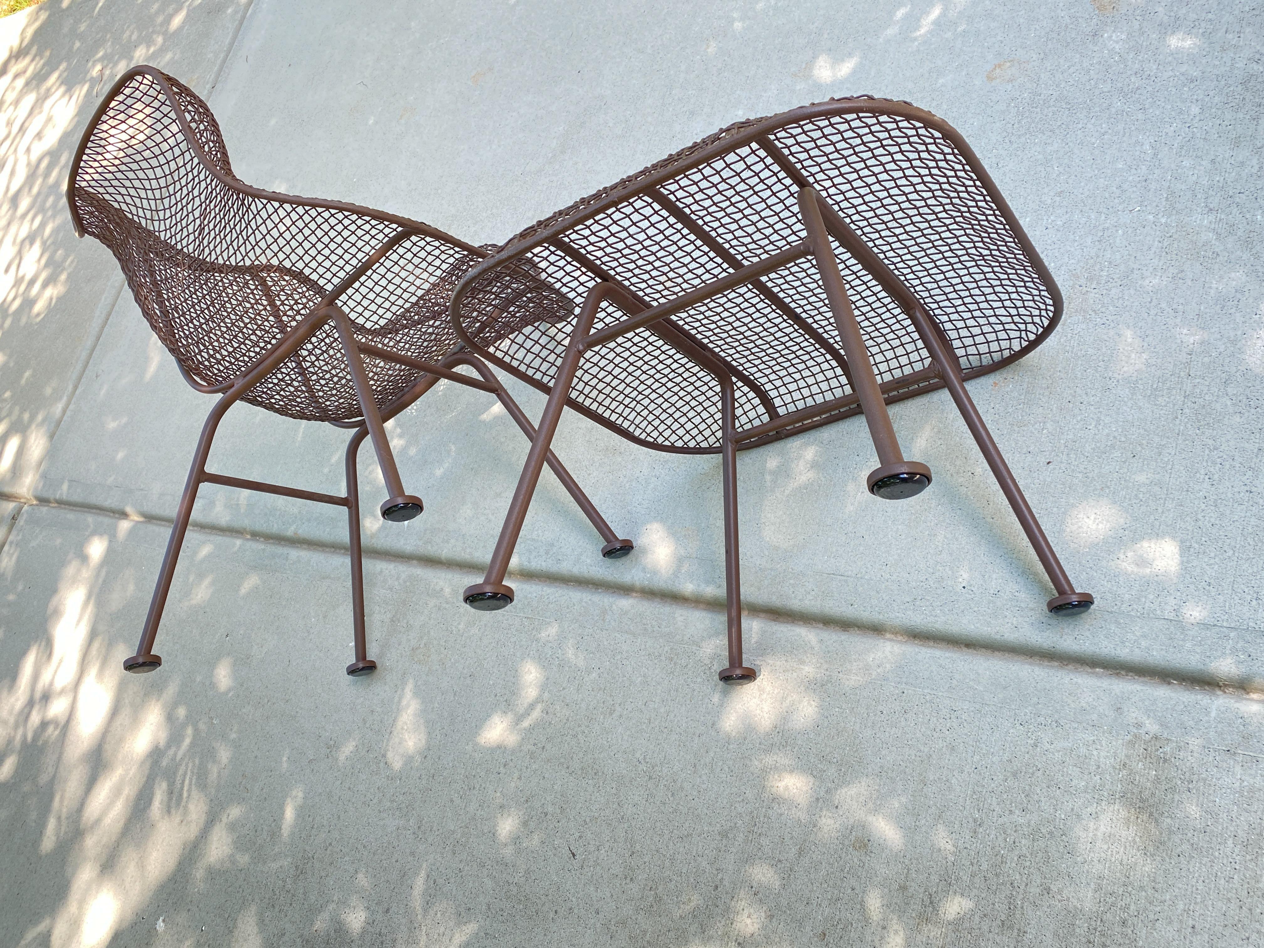Vintage Woodard Sculptura Original Bronze Finish Lounge Chair and Ottoman 6