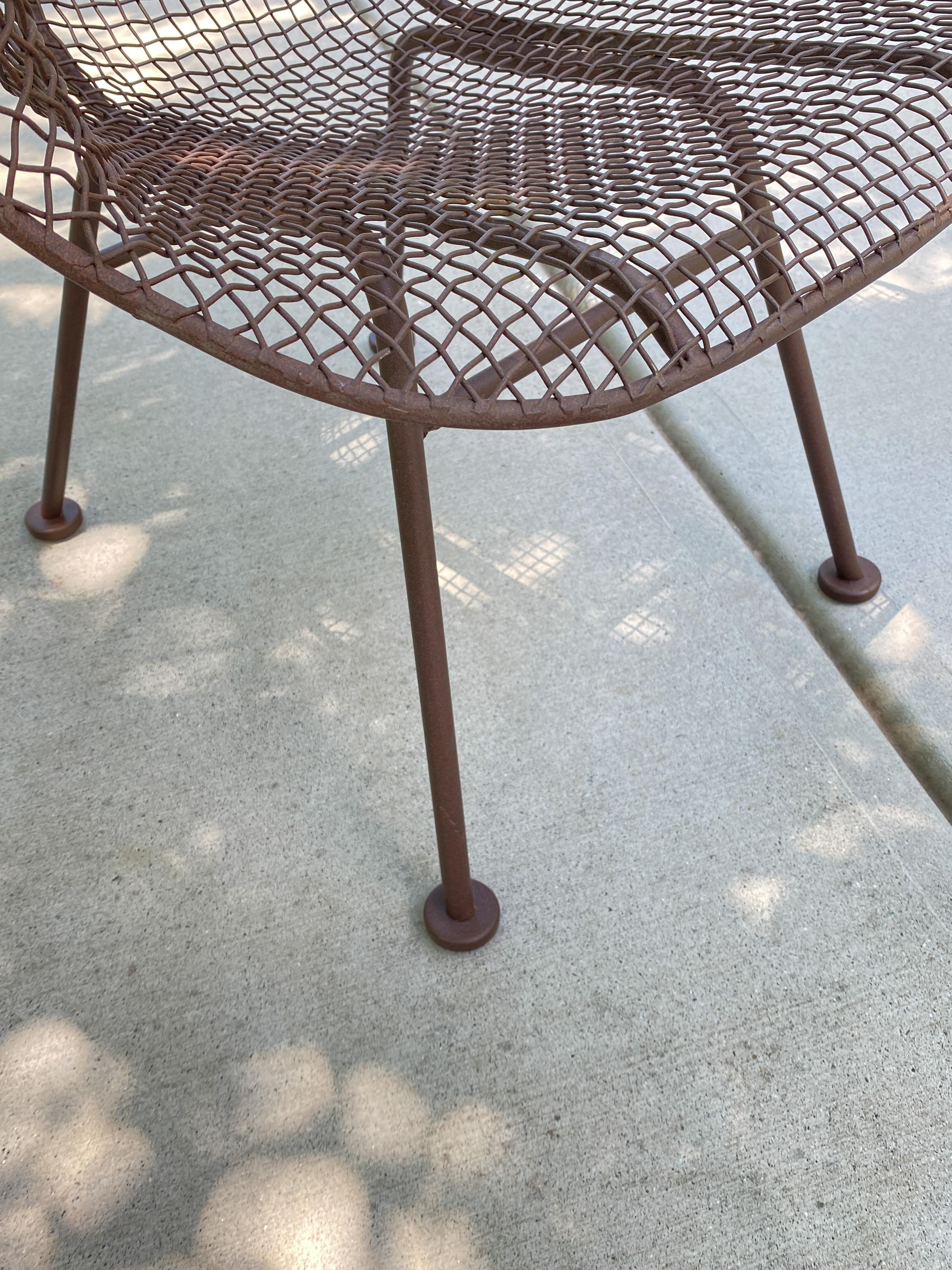 Vintage Woodard Sculptura Original Bronze Finish Lounge Chair and Ottoman 2