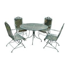 Vintage Woodard Style Outdoor Dining Set Vintage Woodard Style Outdoor Dining Set