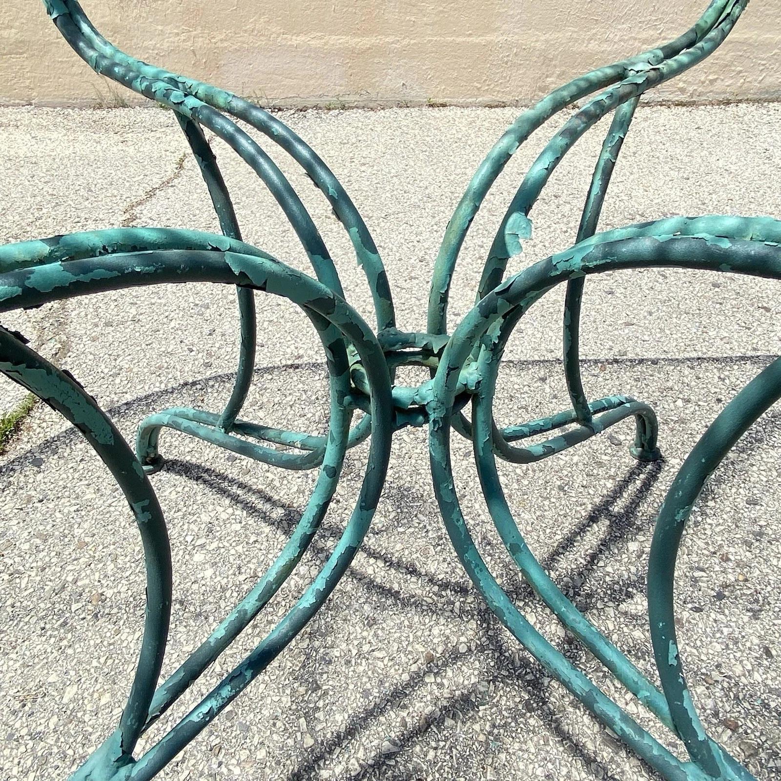 Vintage Woodard Wrought Iron Patio Dining Set w/ Long Oval Dining Table - 7 Pcs en vente 3