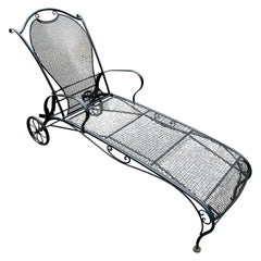 Vintage Woodard Wrought Iron Patio Lounge Chair