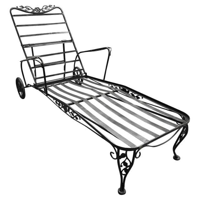 Wrought Chair Vintage Wrought Iron Patio and Garden Seating For Sale at 1stDibs