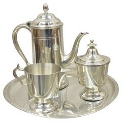 Vintage Woodbury Pewter Henry Ford Museum Pewter Coffee Serving Set, 4 Piece Set