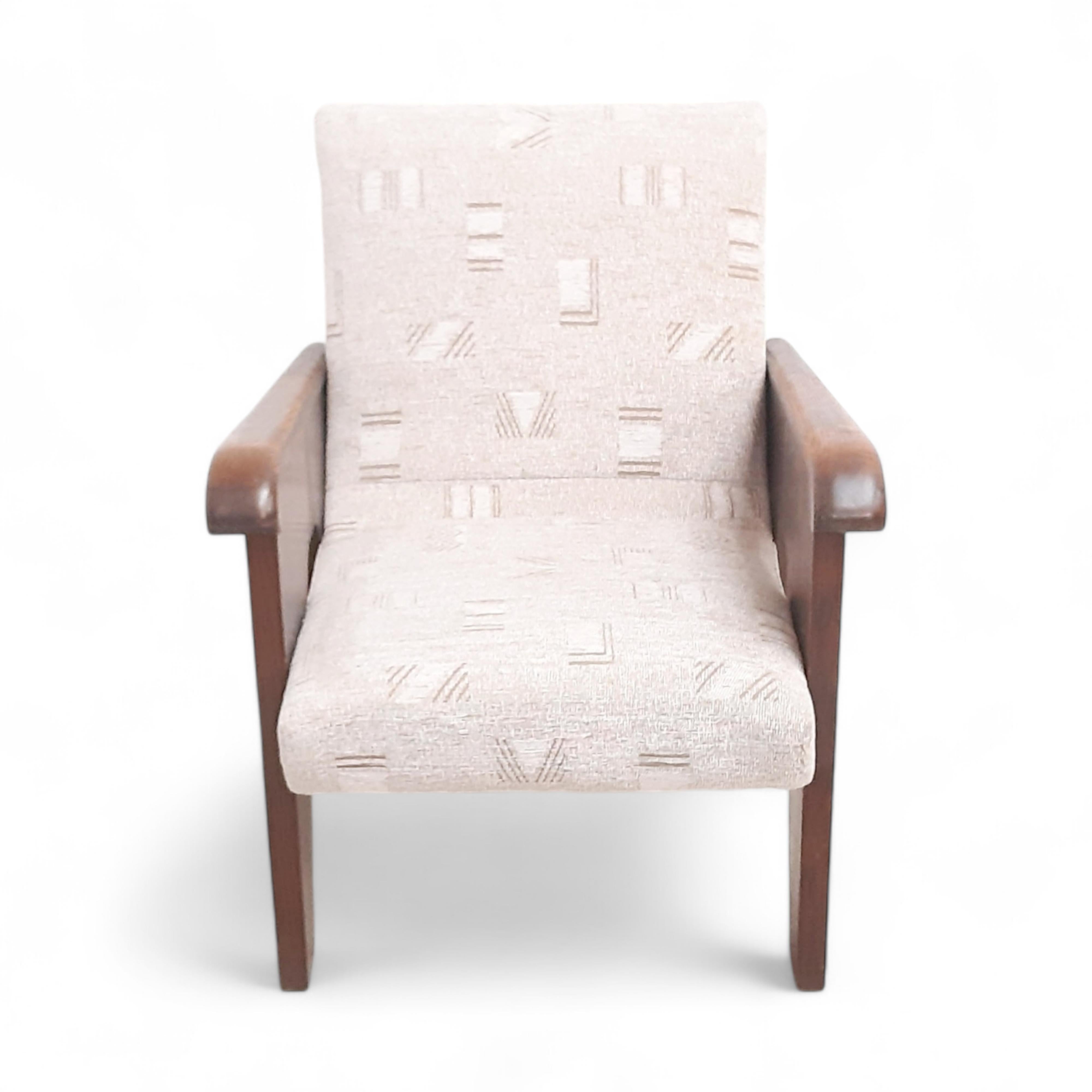 Mid-20th Century Vintage Wooden A-Shaped Armchair by UP Závody, Czechoslovakia For Sale