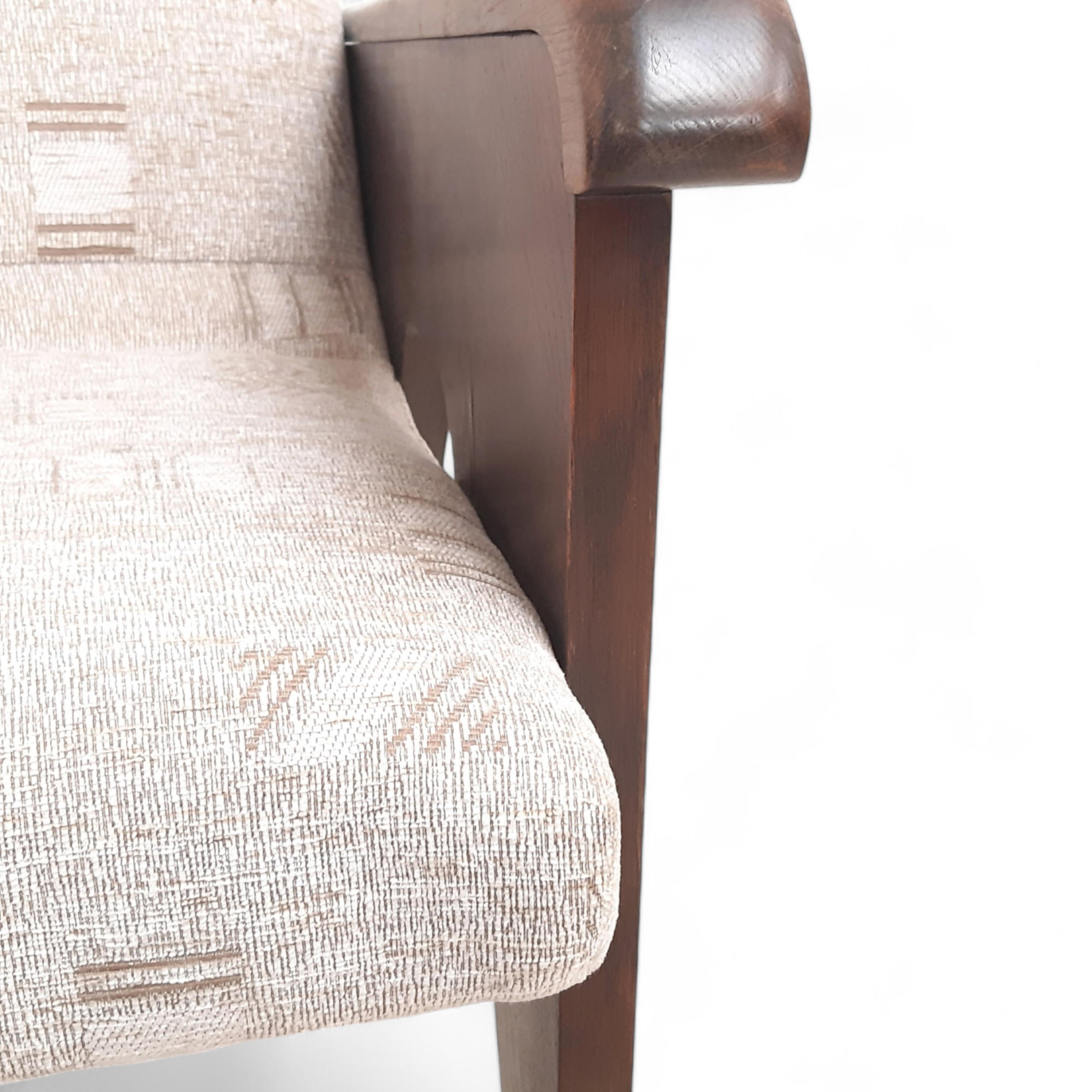 Vintage Wooden A-Shaped Armchair by UP Závody, Czechoslovakia For Sale 1