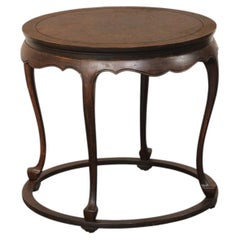 Vintage Wooden Accent Table w/Scalloped Apron and Circular Base, 2 Ft. Diameter