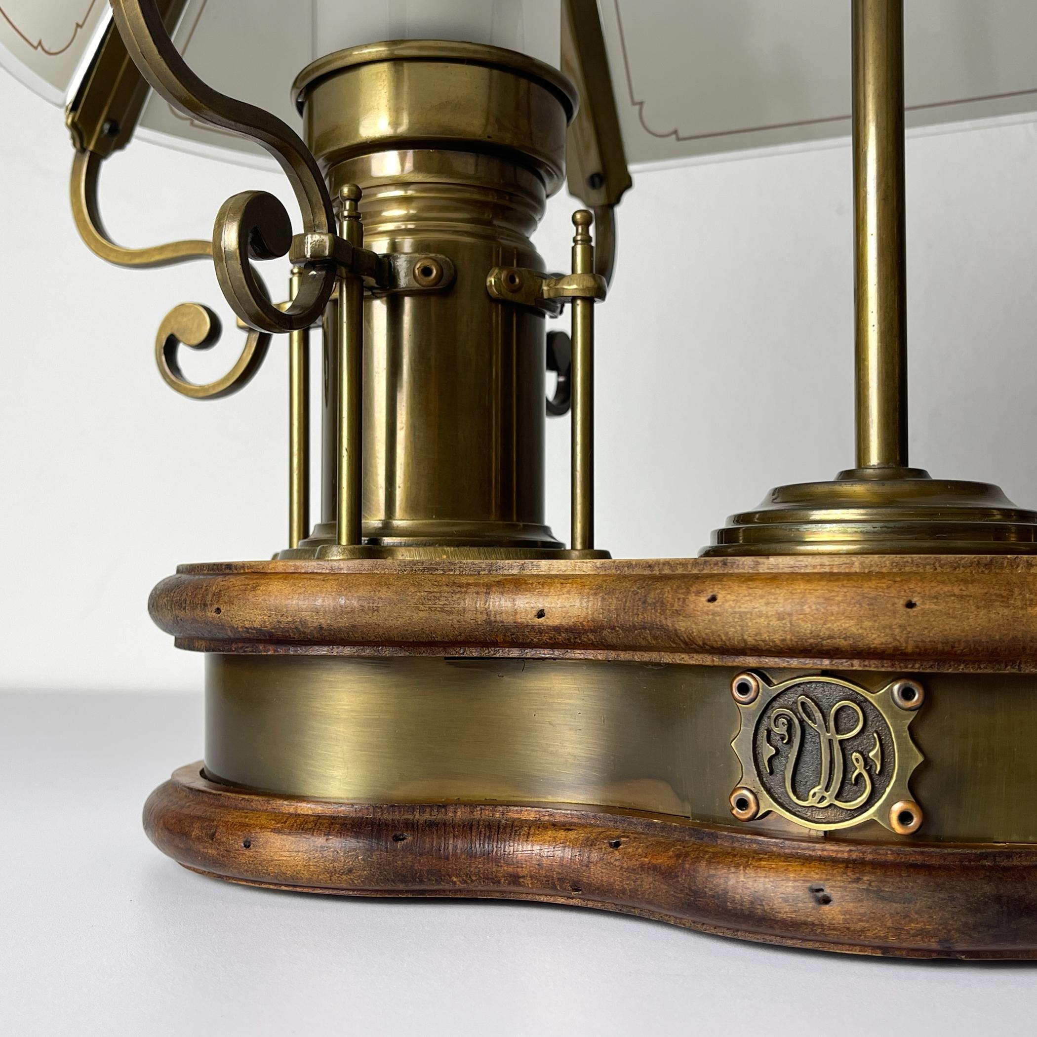 Vintage Tischlampe aus Holz und Messing von Qvist & Co, Schweden 1970er im Zustand „Gut“ im Angebot in Miklavž Pri Taboru, SI