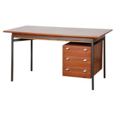 Vintage wooden and metal desk dating from the 1960s