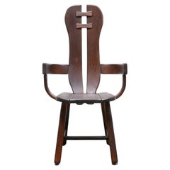 Vintage wooden armchair produced by De Puydt, Belgium