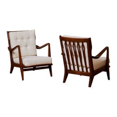 Vintage Wooden Armchairs by Cassina