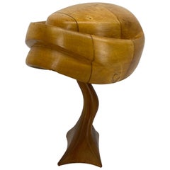 Vintage Wooden Art Deco Era Hat Form Mold