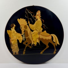 Vintage wooden art panel, Italy 1963