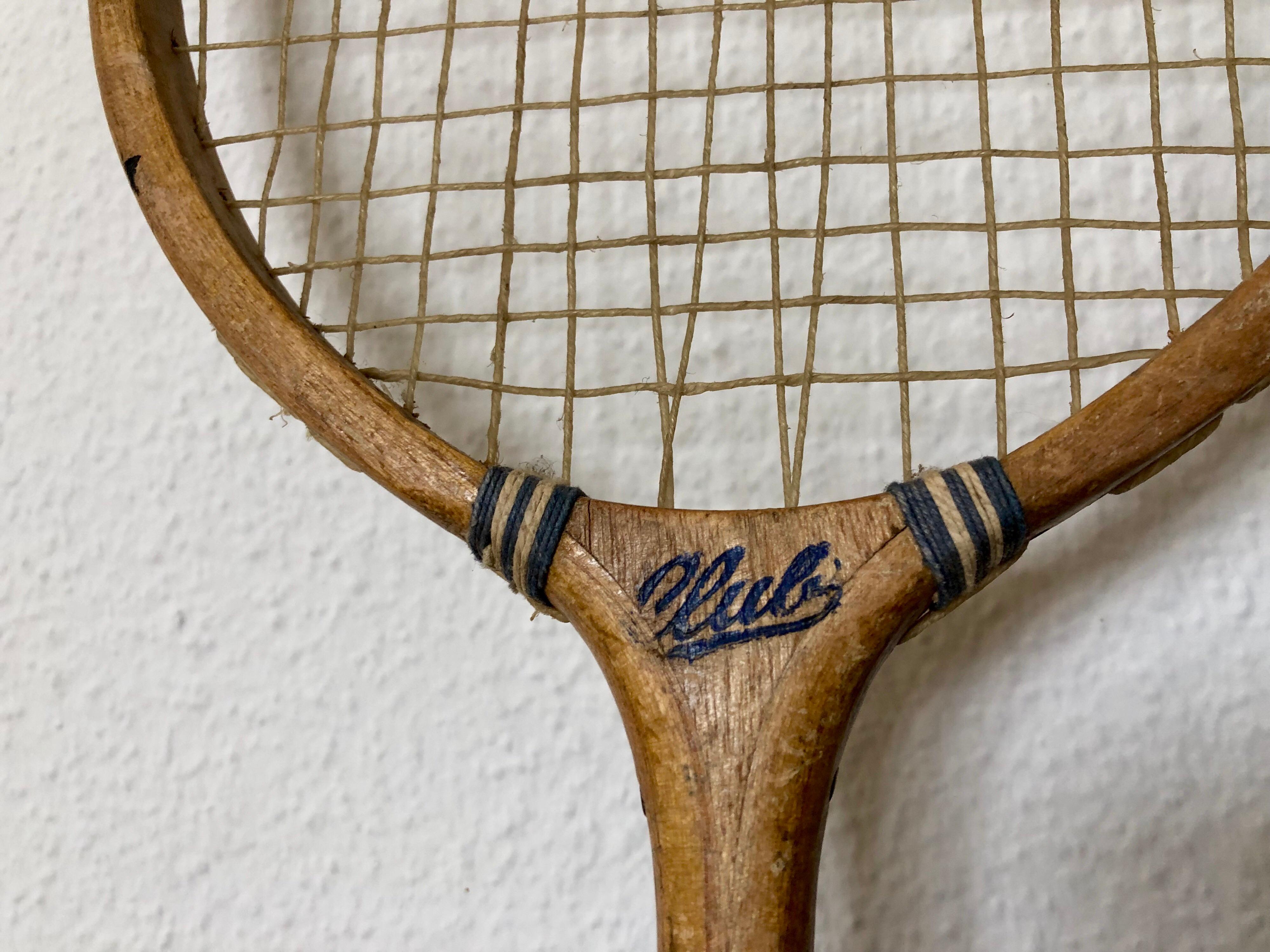 vintage wooden badminton rackets