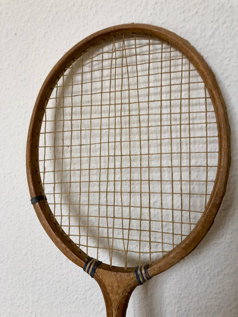 Vintage Wooden Badminton Racket Made by at 1stDibs old