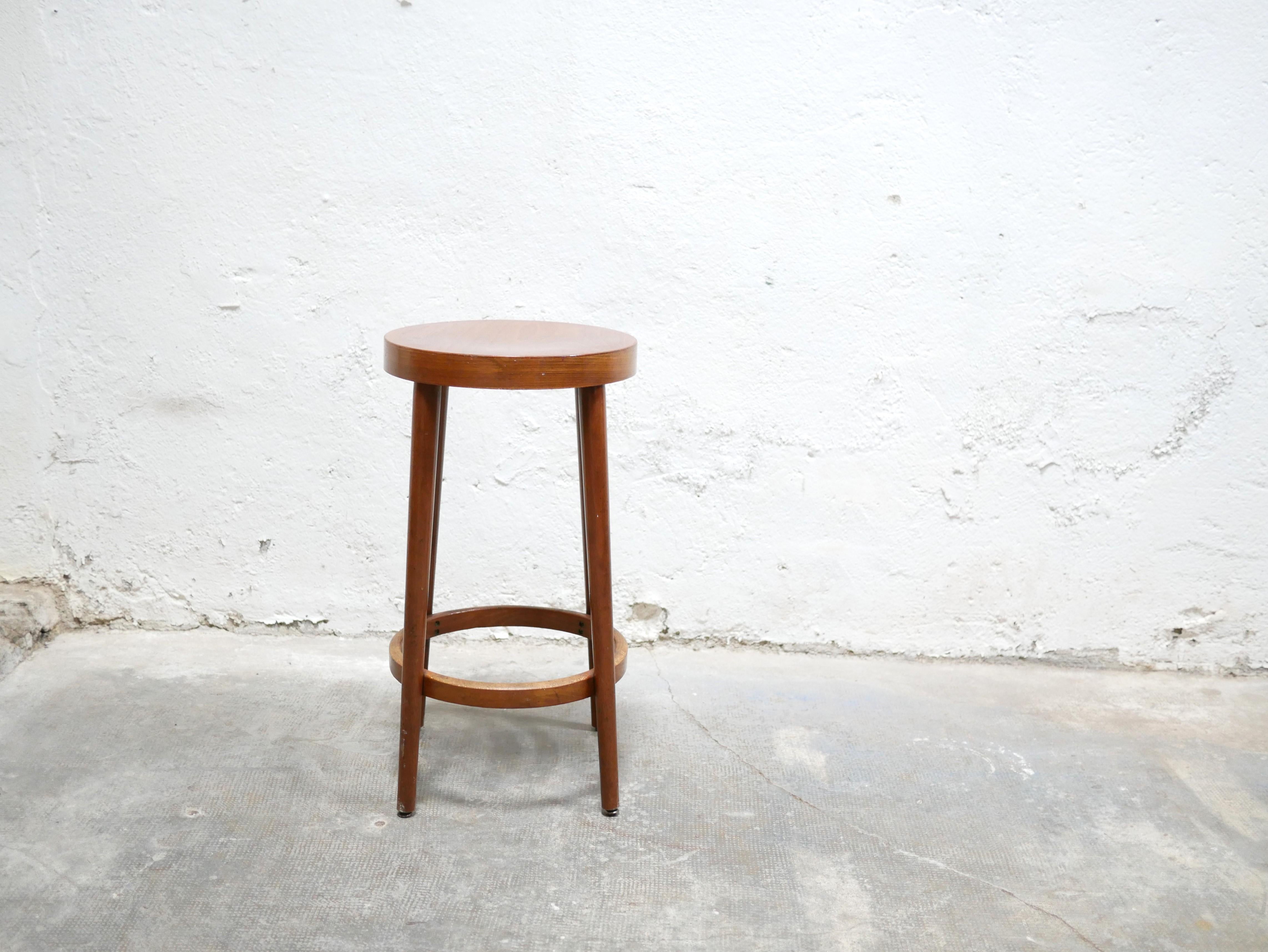 Vintage wooden bar stool by Baumann editions 4