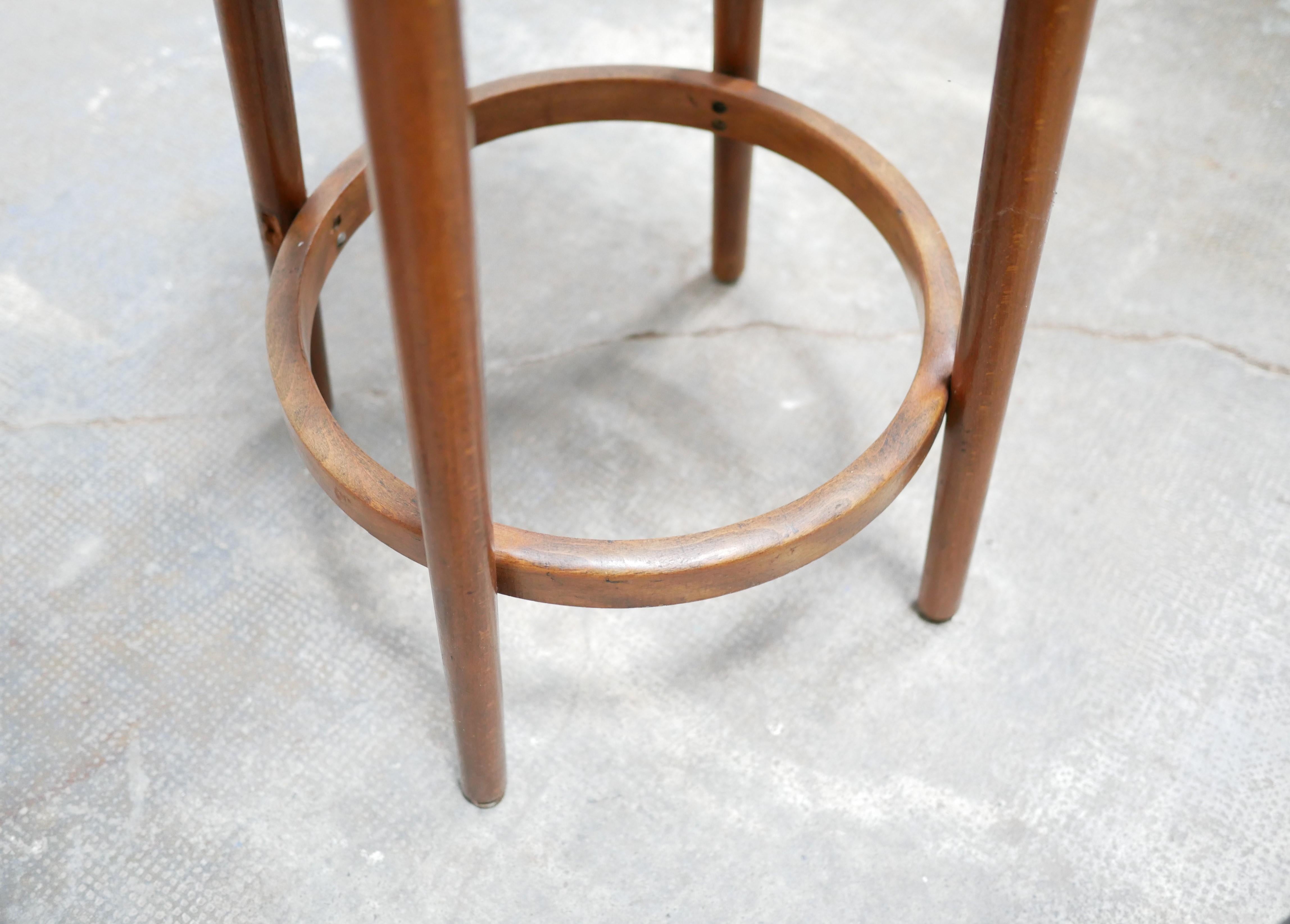 Wood Vintage wooden bar stool by Baumann editions