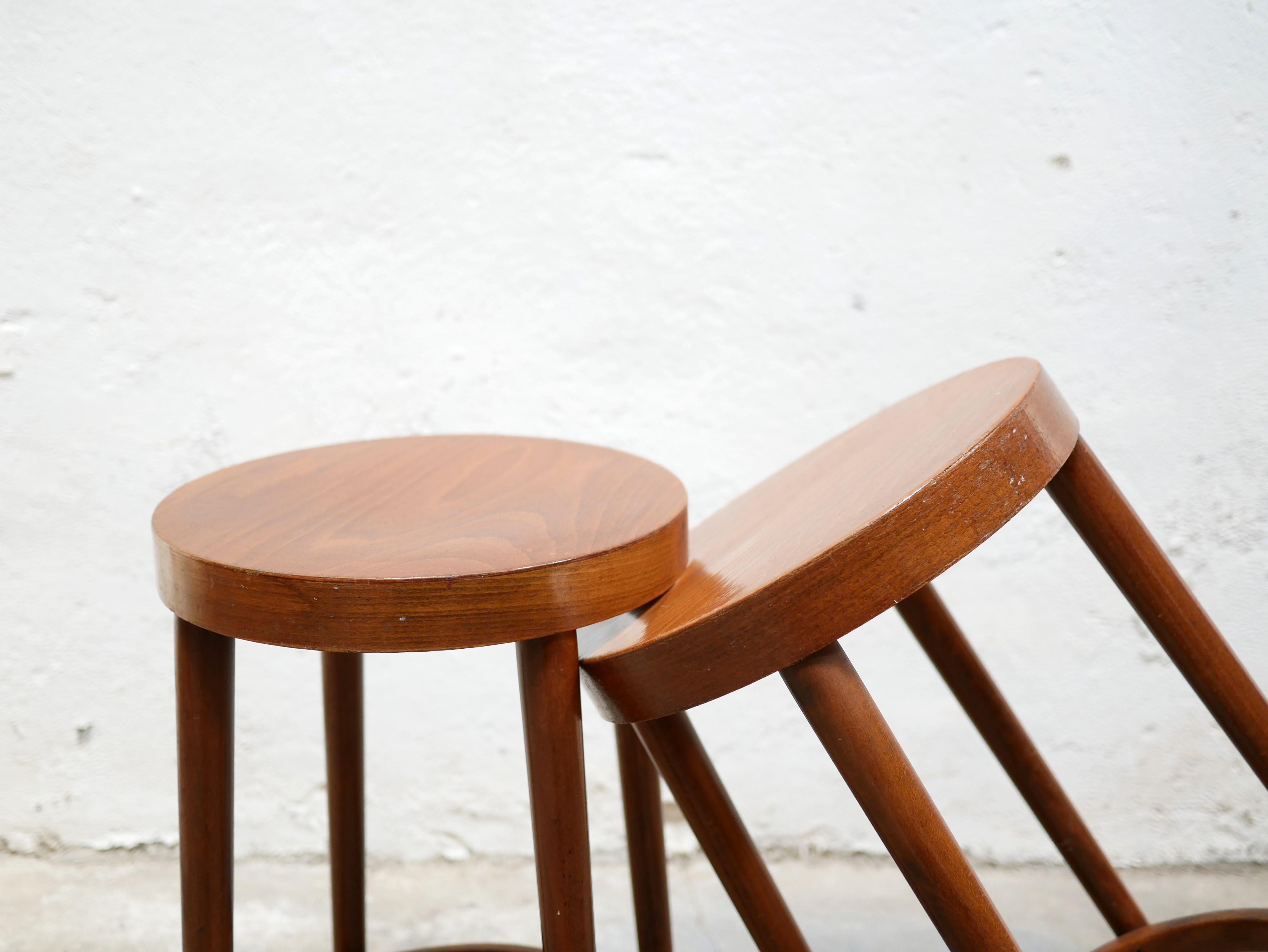 Vintage wooden bar stool by Baumann editions 2