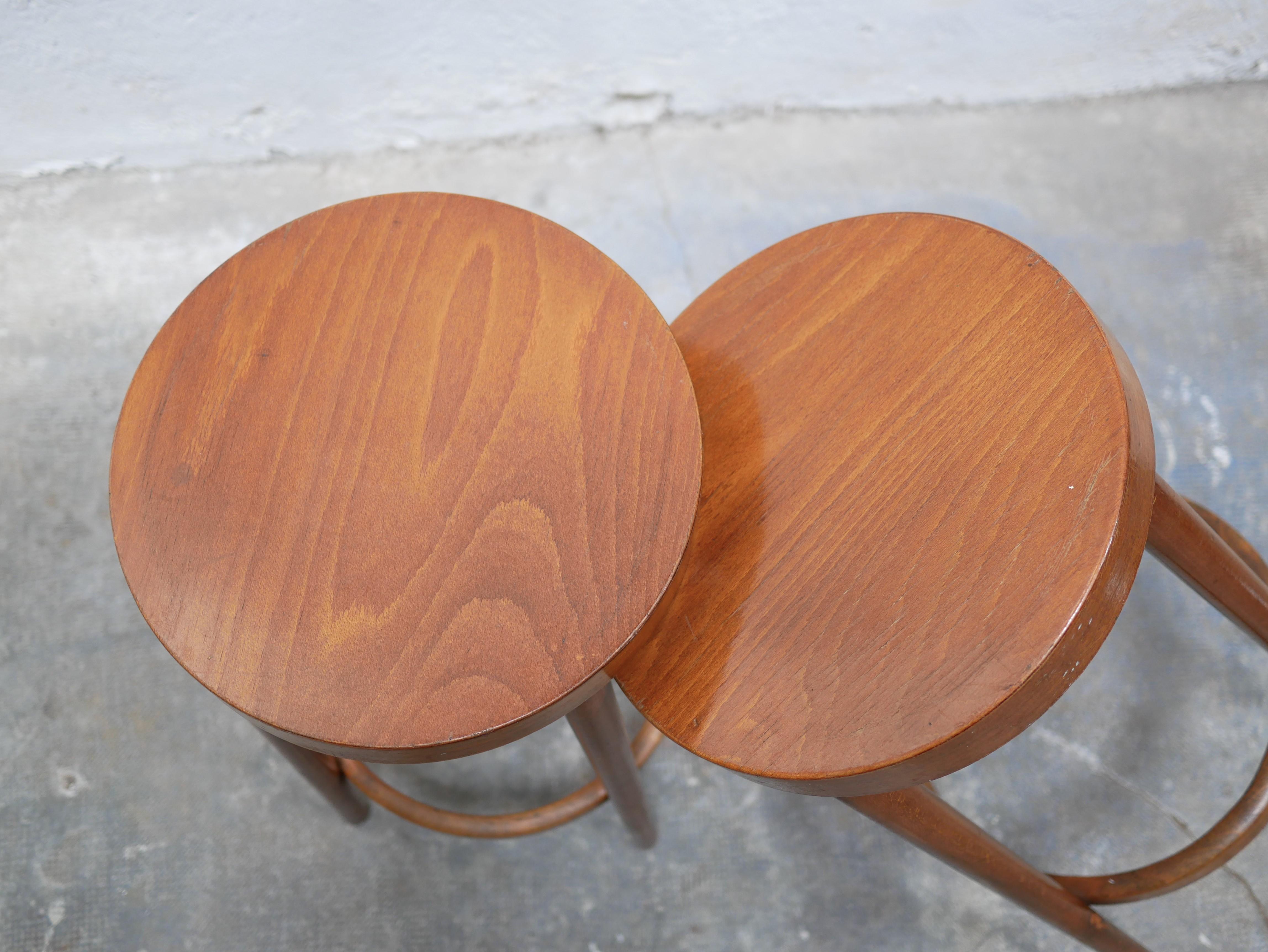 Vintage wooden bar stool by Baumann editions 3