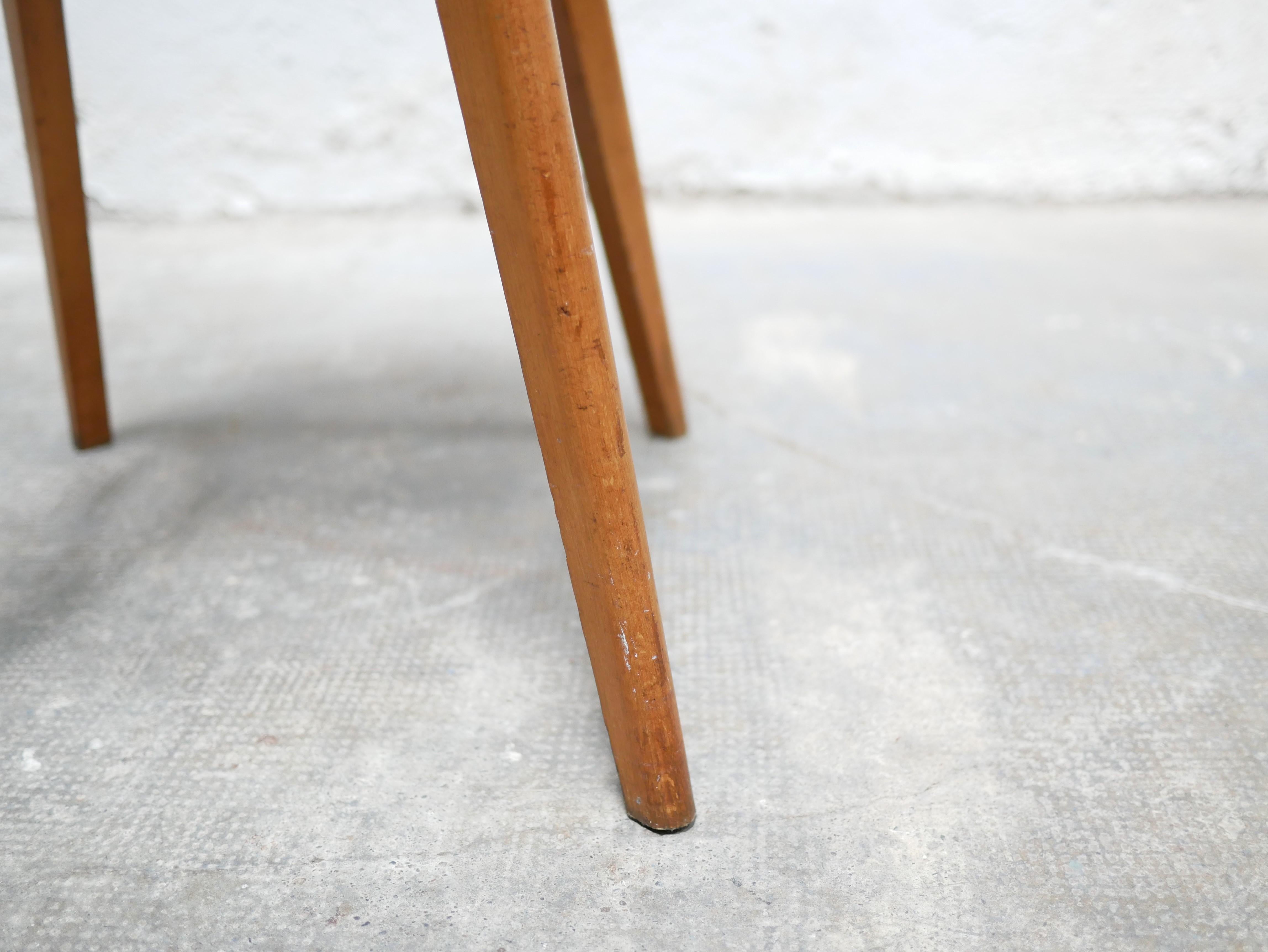 Vintage-Barhocker aus Holz von Stella editions, Frankreich im Angebot 6