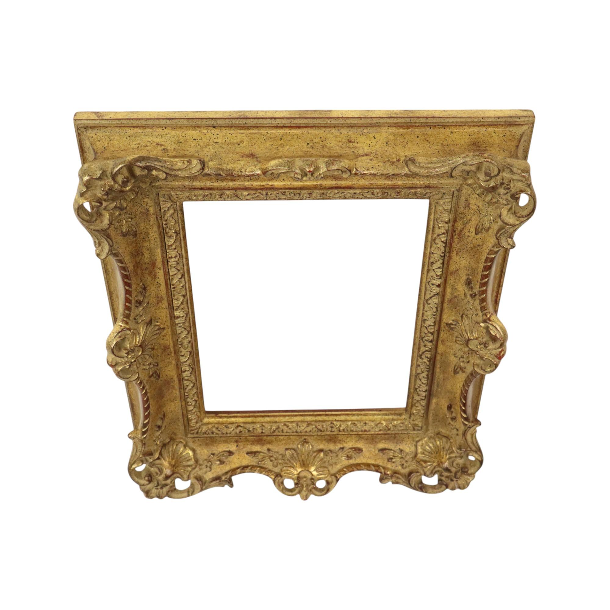 Vintage Holz Barock Rokoko Stil Rahmen Klassisch Gold 35x29cm im Angebot 7