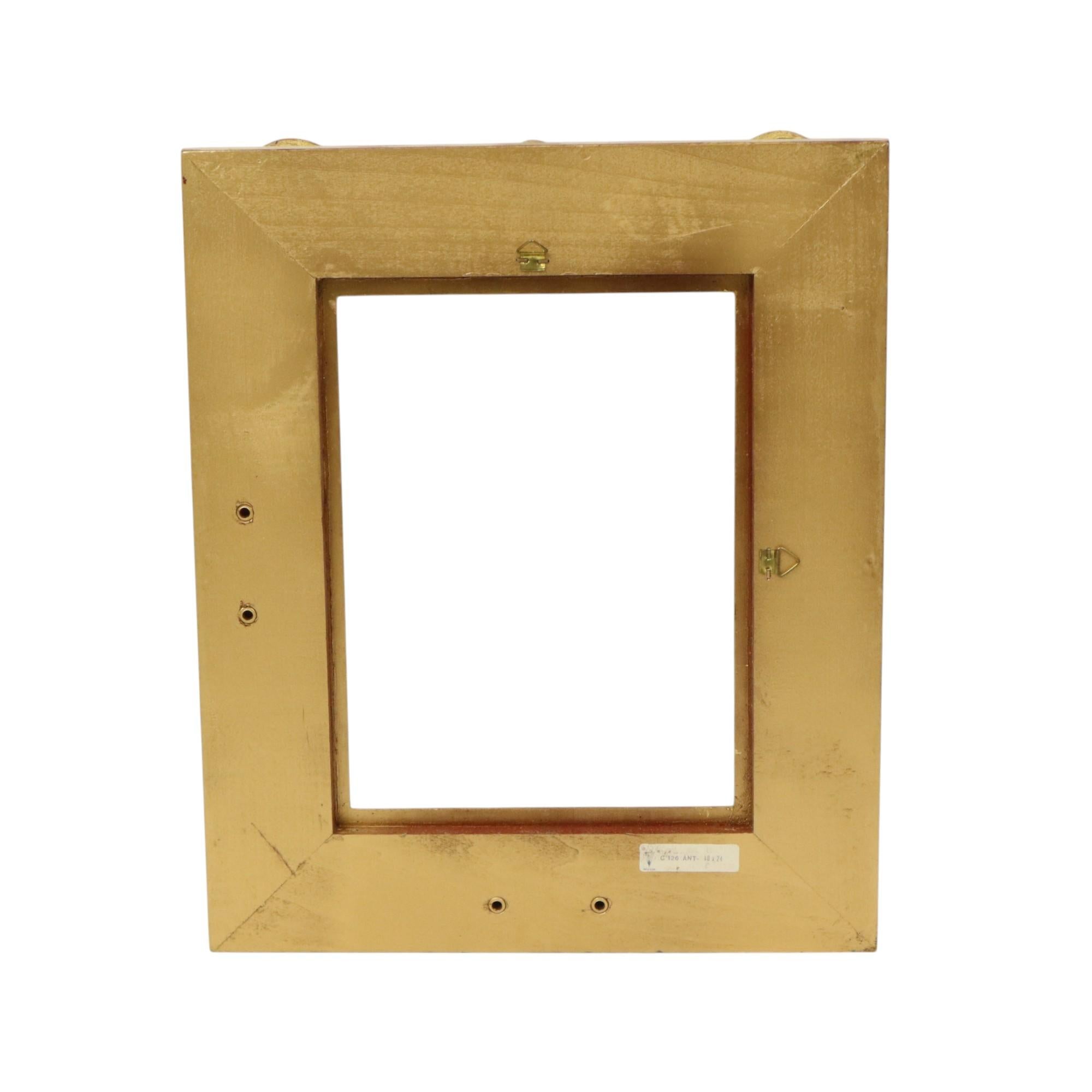 Vintage Holz Barock Rokoko Stil Rahmen Klassisch Gold 35x29cm im Angebot 8