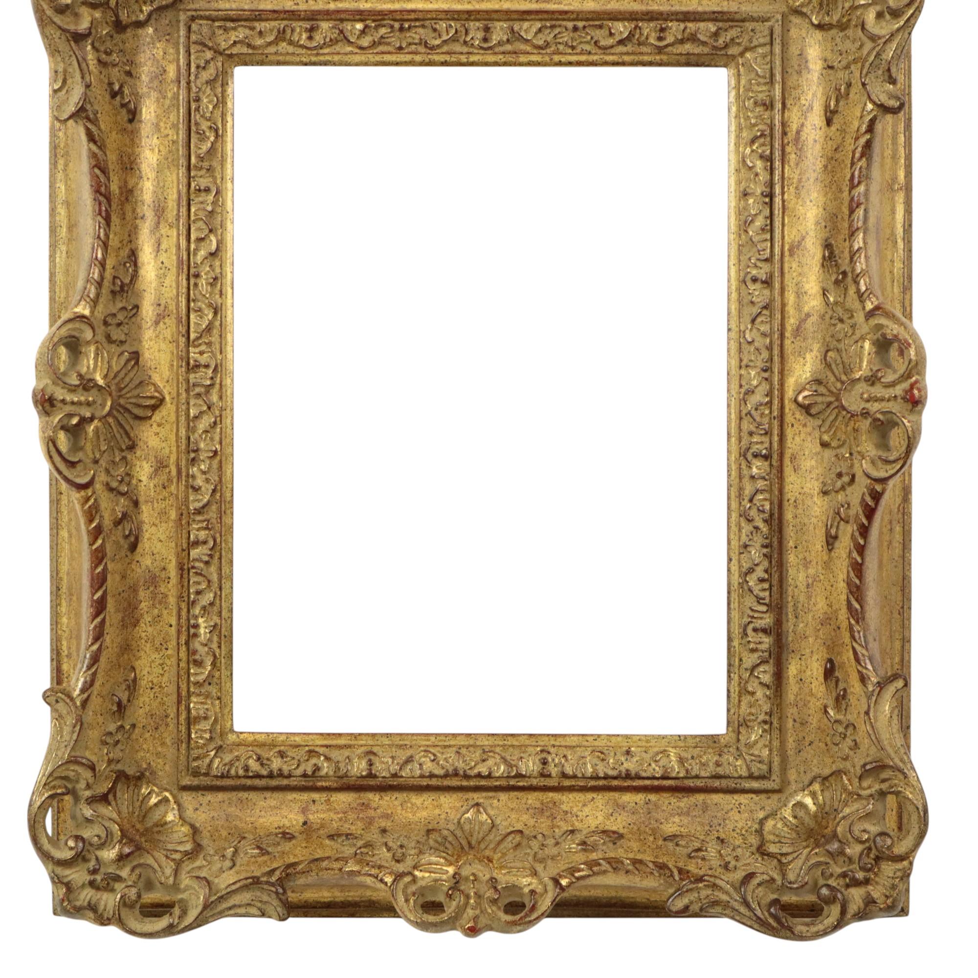 Vintage Holz Barock Rokoko Stil Rahmen Klassisch Gold 35x29cm (Europäisch) im Angebot