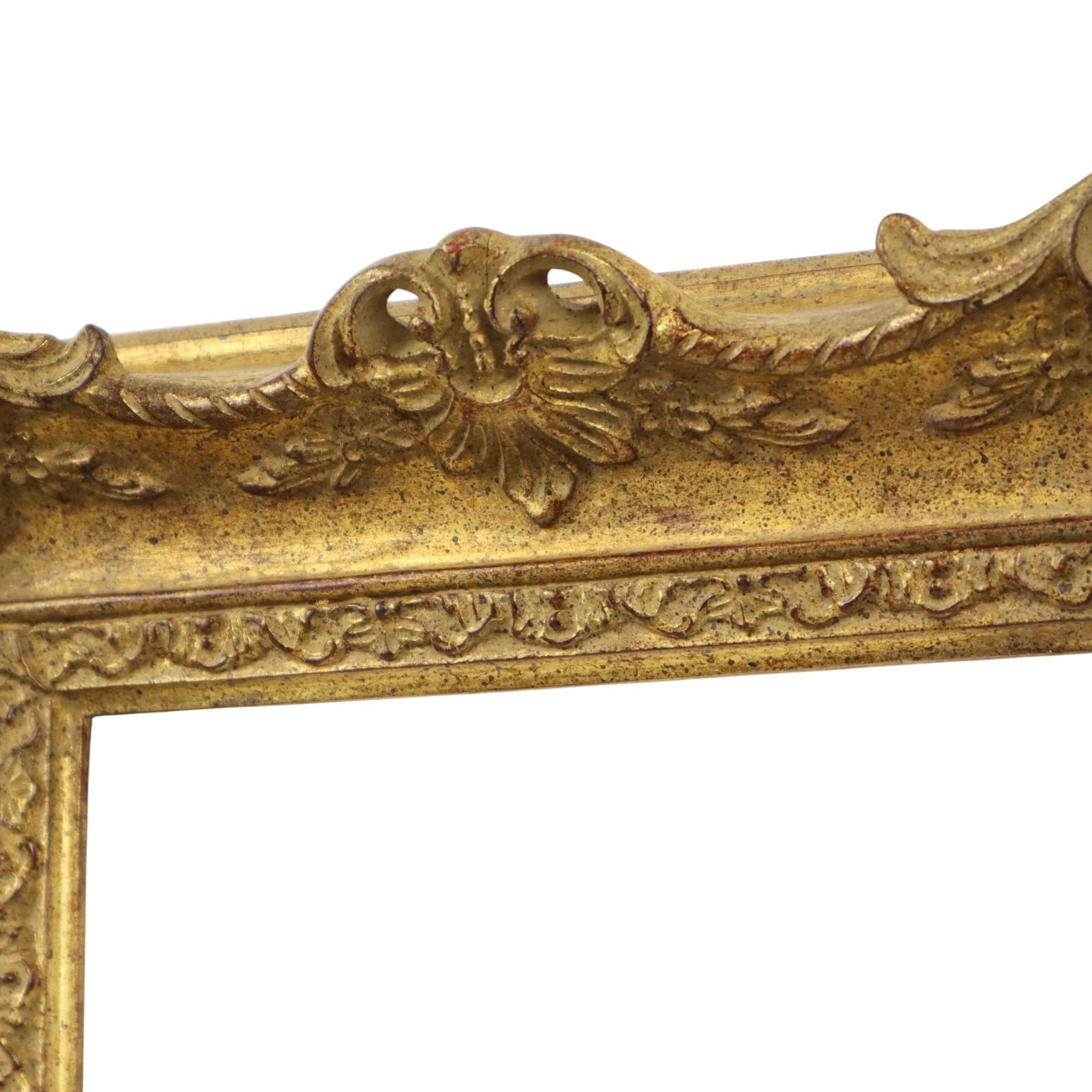 Vintage Holz Barock Rokoko Stil Rahmen Klassisch Gold 35x29cm (Ende des 20. Jahrhunderts) im Angebot