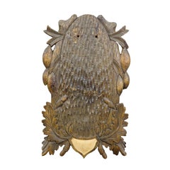 Vintage Wooden Base Trophy Mounting Plaque for Deer Skull