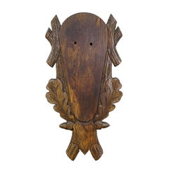 Vintage Wooden Base Trophy Mounting Plaque for Deer Skull