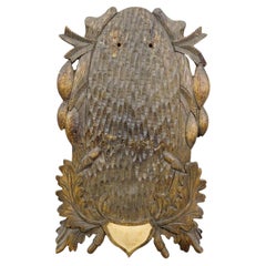 Vintage Wooden Base Trophy Mounting Plaque for Deer Skull